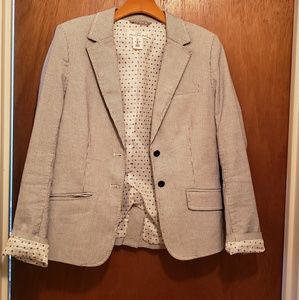 Blue and white stripped blazer